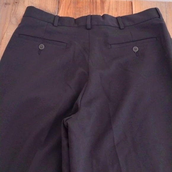 Savane Dark Green Pleated Cuffed Dress Pants Size 33x30 - Picture 5 of 13
